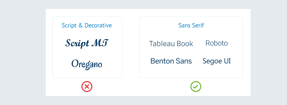 Fonts to use