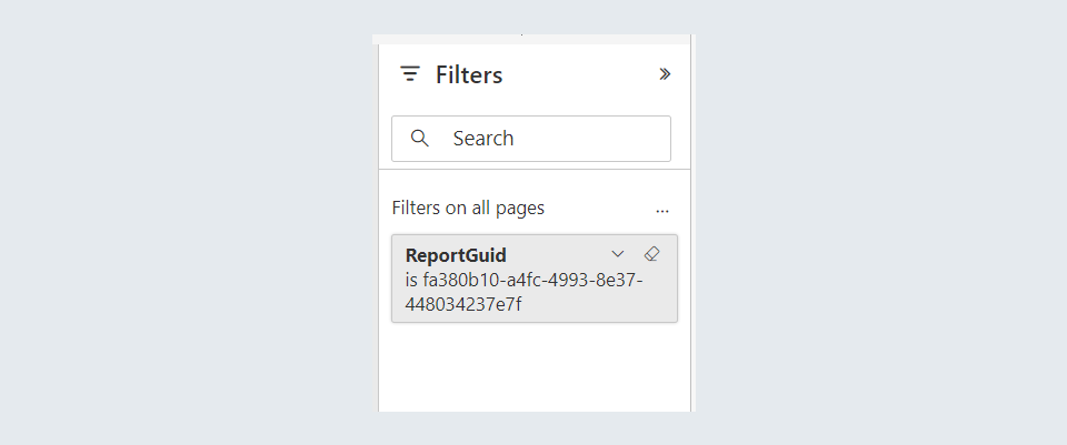 Filter pane