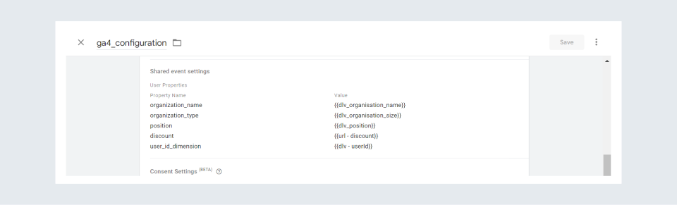 Adding User ID in the Configuration Parameters of GA4